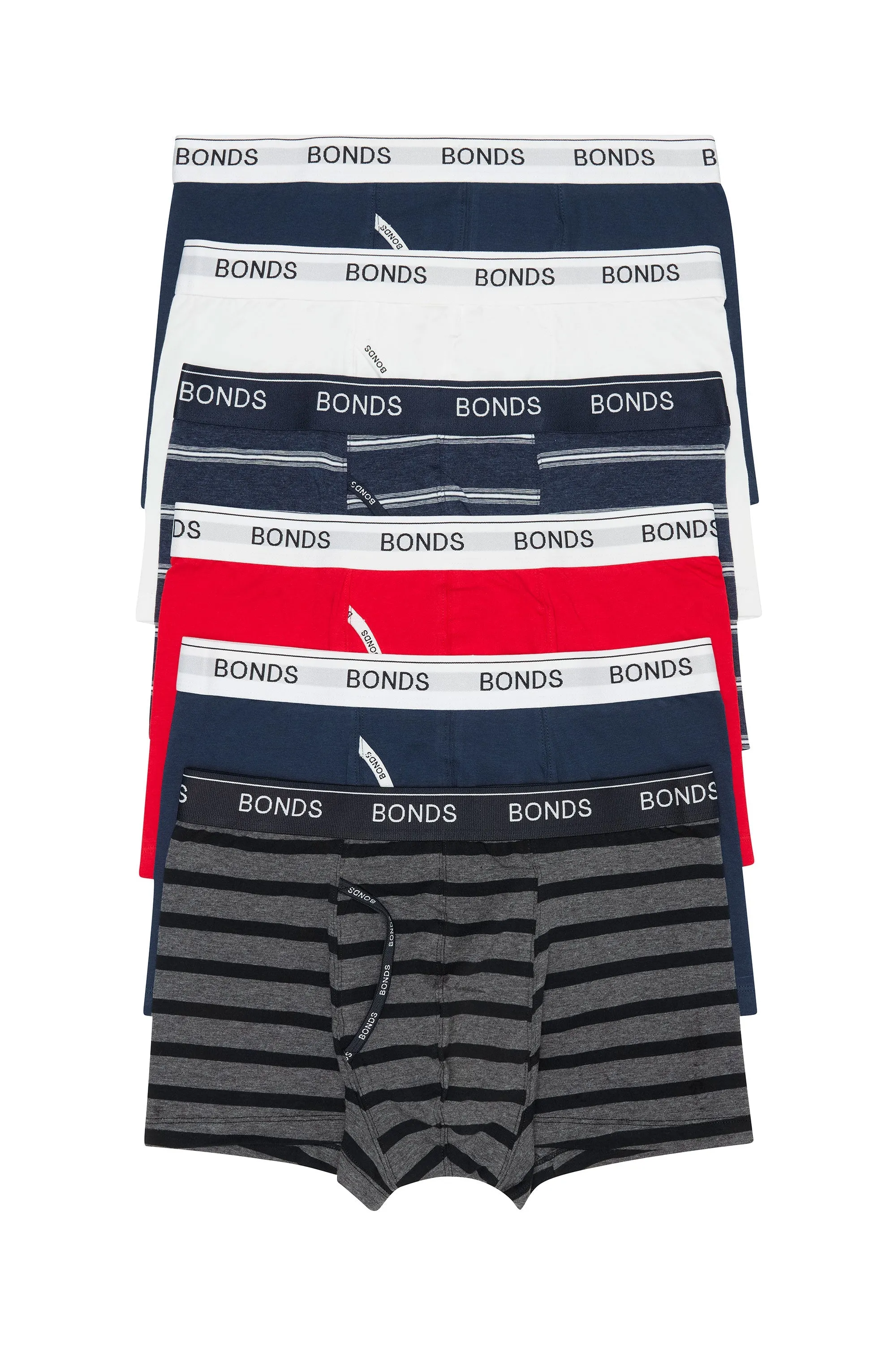 12 X Bonds Mens Guyfront Trunks Underwear Navy Red White Grey