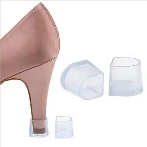 1pairs Heel Protectors High Heeler Antislip Silicone Heel Stopper Latin Stiletto Dancing Cover For Bridal Wedding Party 3Sizes