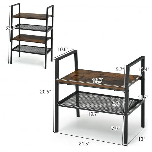 2-Tier Storage Stackable Shoe Shelf Display Rack  for Home