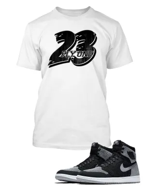 23, Fly One T Shirt to Match Retro Air Jordan 1 Shoe