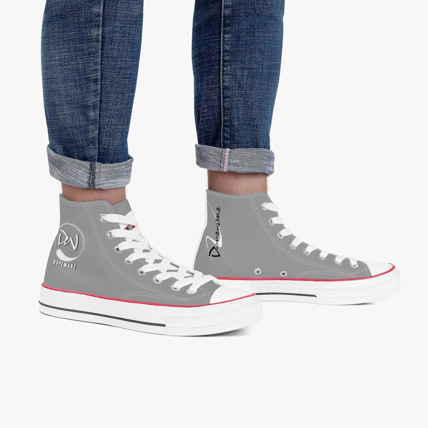 285. New High-Top Canvas Shoes - Gray