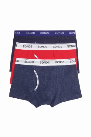 3 x Mens Bonds Guyfront Trunk Trunks Underwear – Navy Stripe 21C