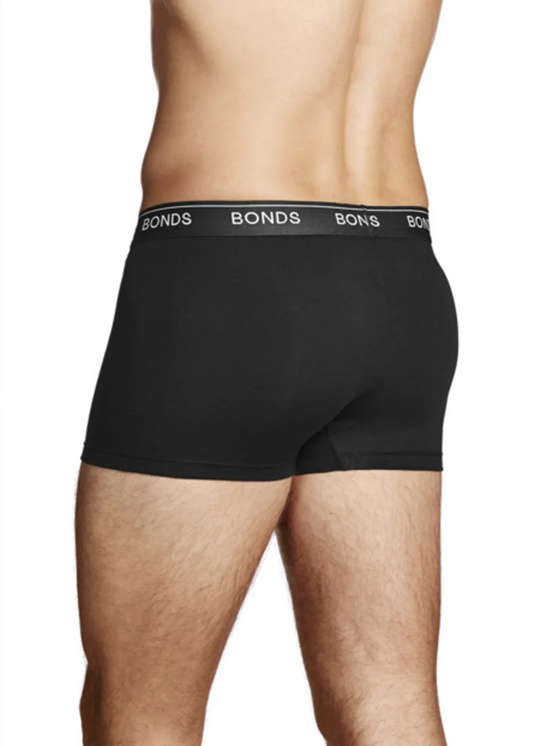 6 x Bonds Mens Guyfront Trunks Underwear Black/Grey/Grey Stripe