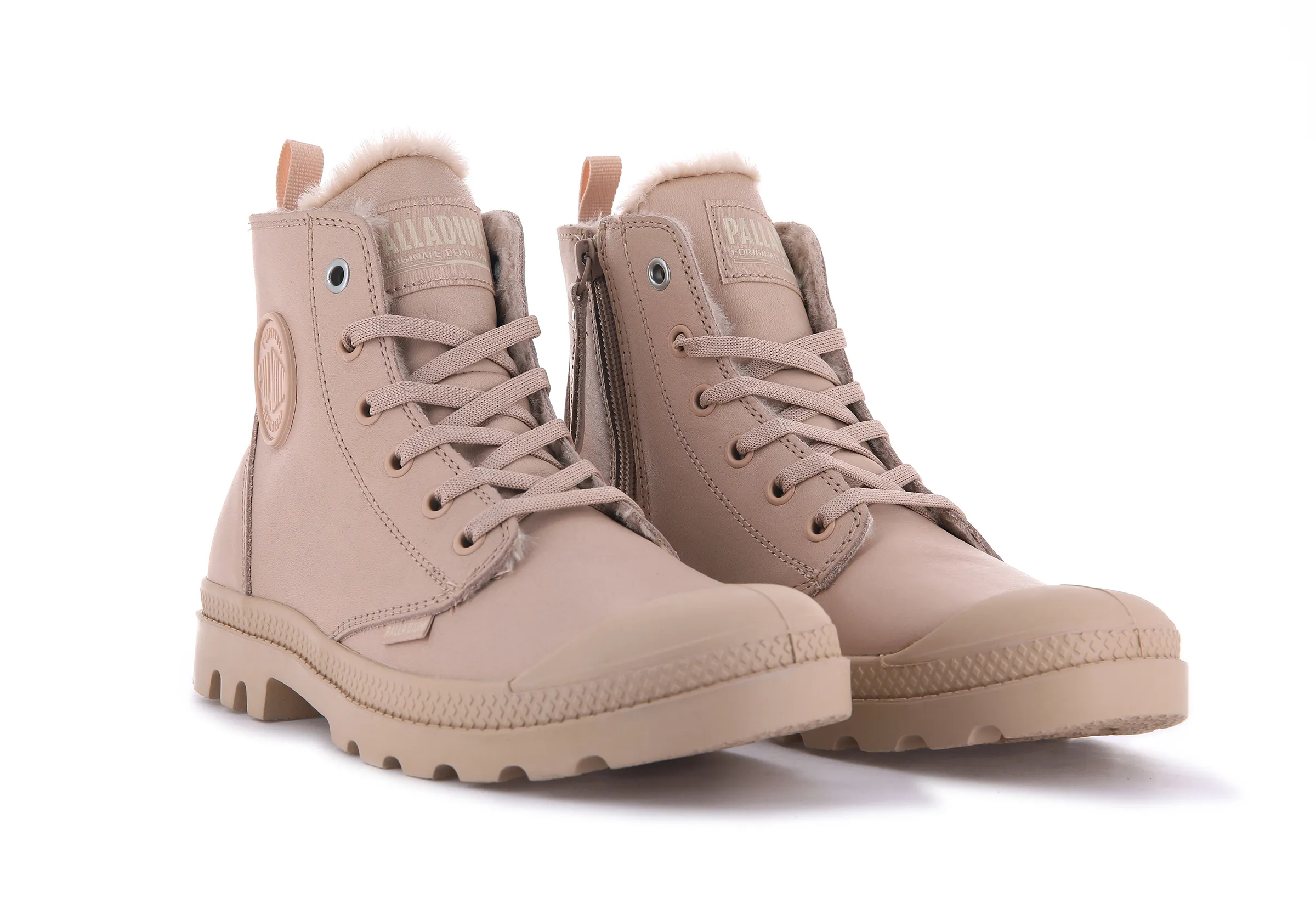 97223-278-M | PAMPA HI ZIP LEATHER S | NUDE LIGHT