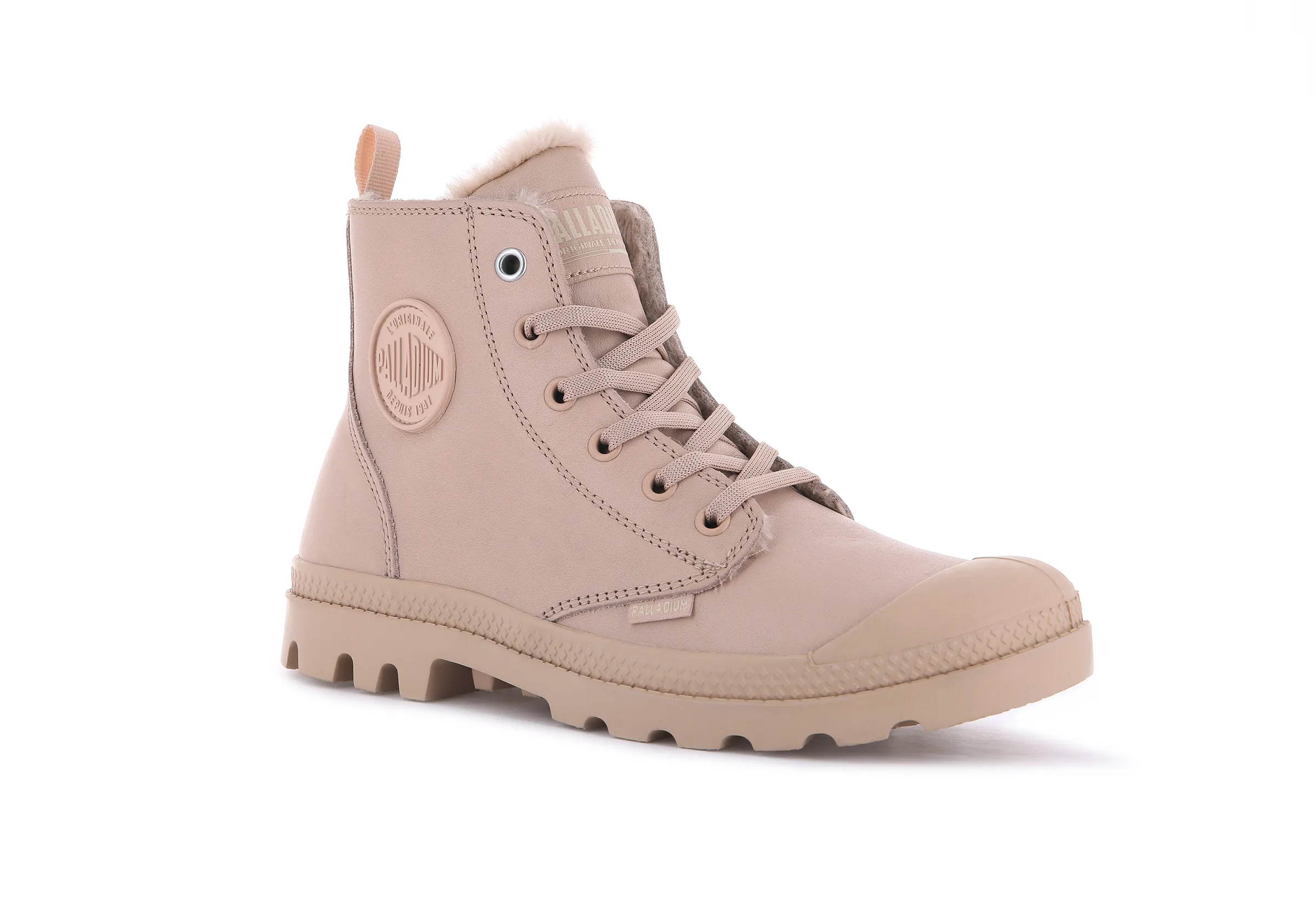 97223-278-M | PAMPA HI ZIP LEATHER S | NUDE LIGHT