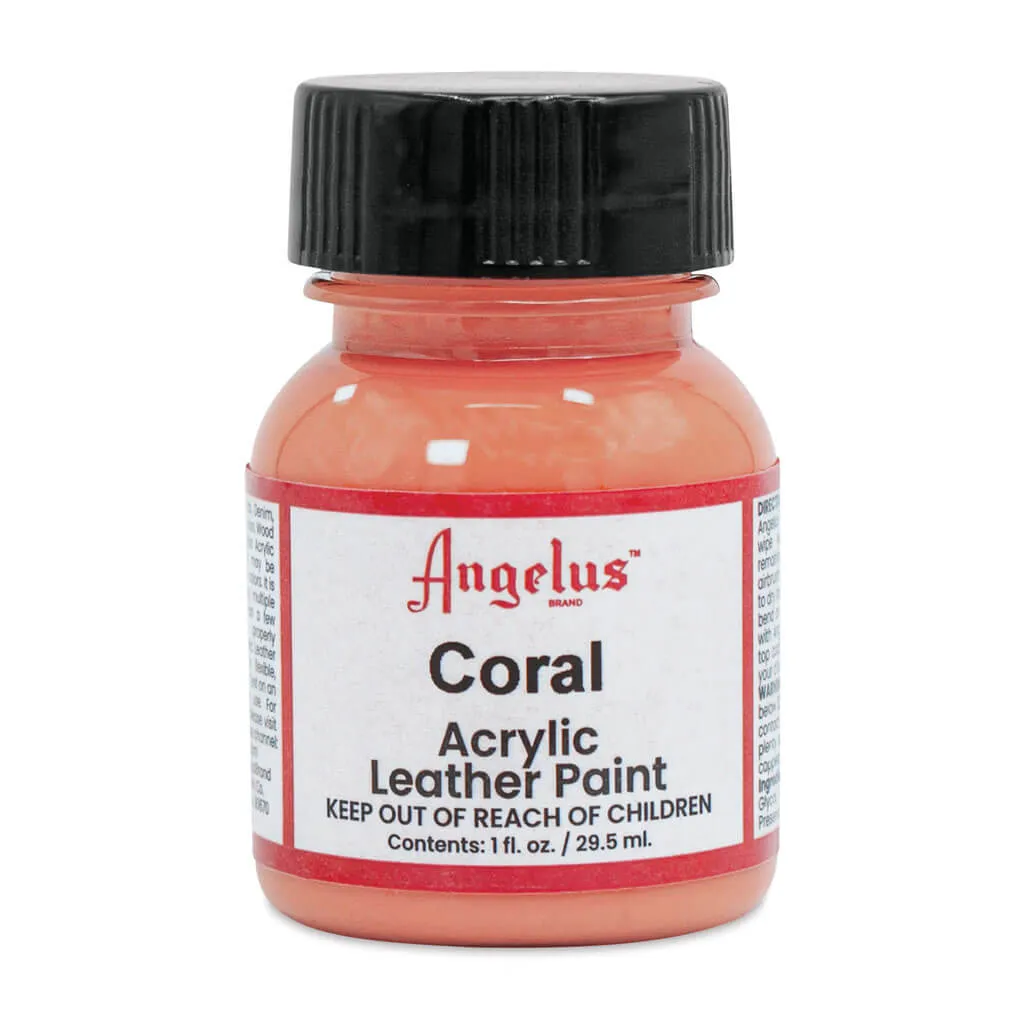 Acrylic Leather Paint 1oz Coral