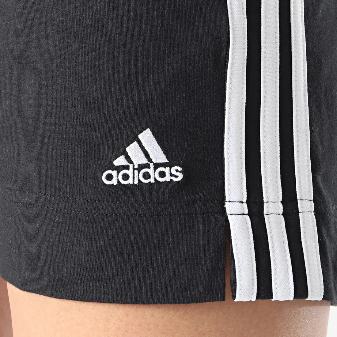 Adidas Essentials Slim 3-Stripes Shorts - Womens - Black