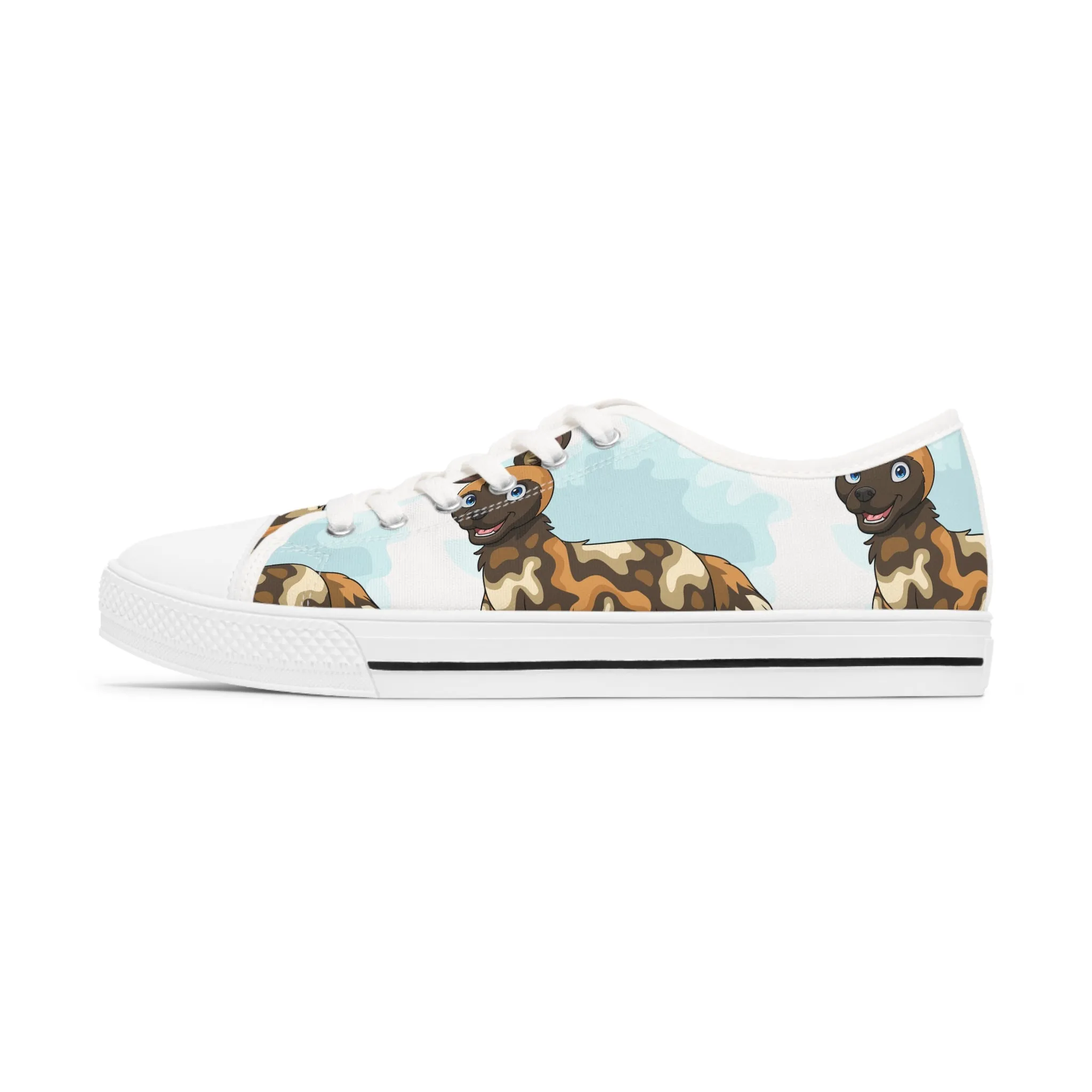 African Wild Dog Women's Low Top Sneakers