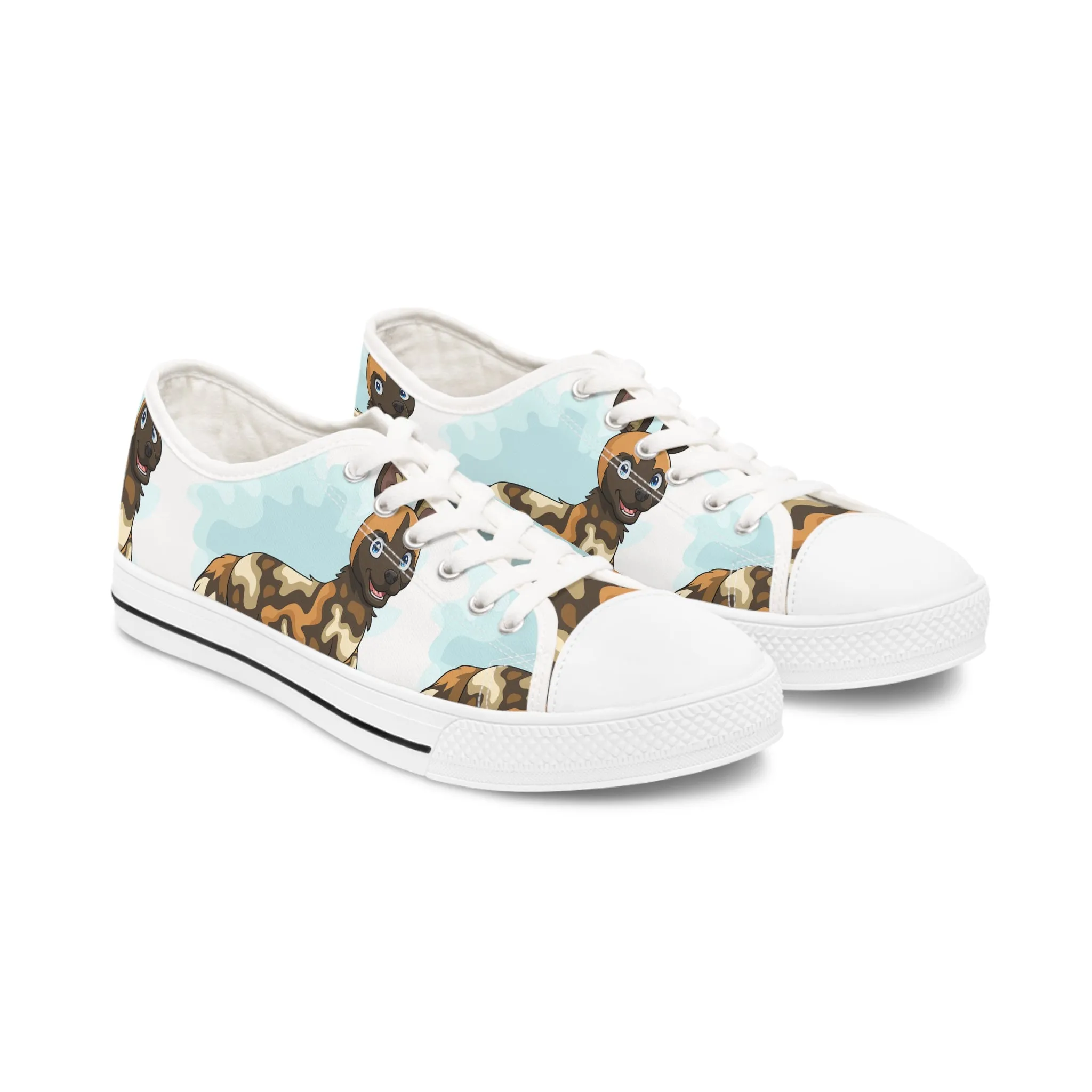 African Wild Dog Women's Low Top Sneakers