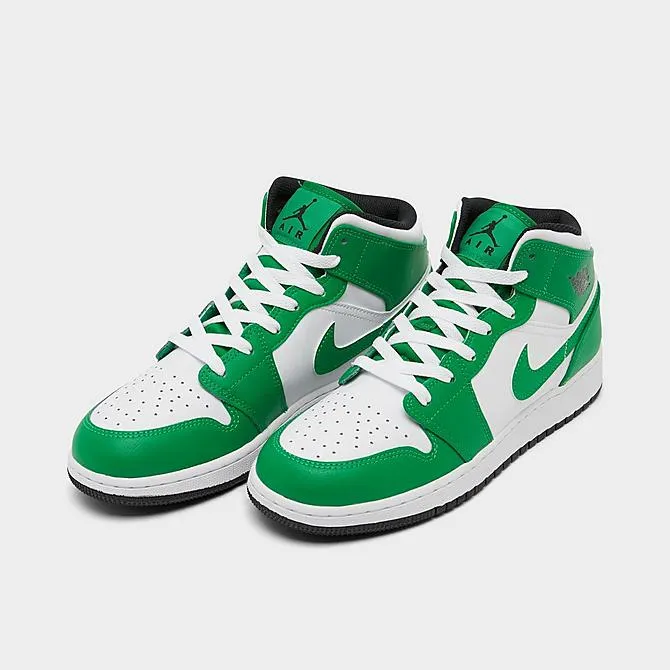 Air Jordan 1 Mid GS Lucky Green Black DQ8423-301