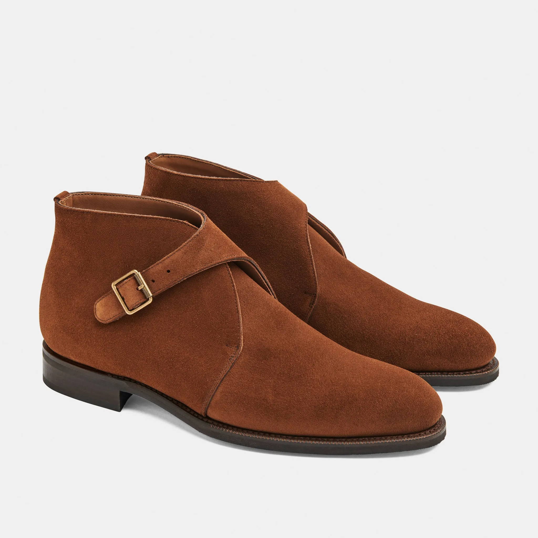 Ambly Buckle Chukka Boot Parisian Brown Suede