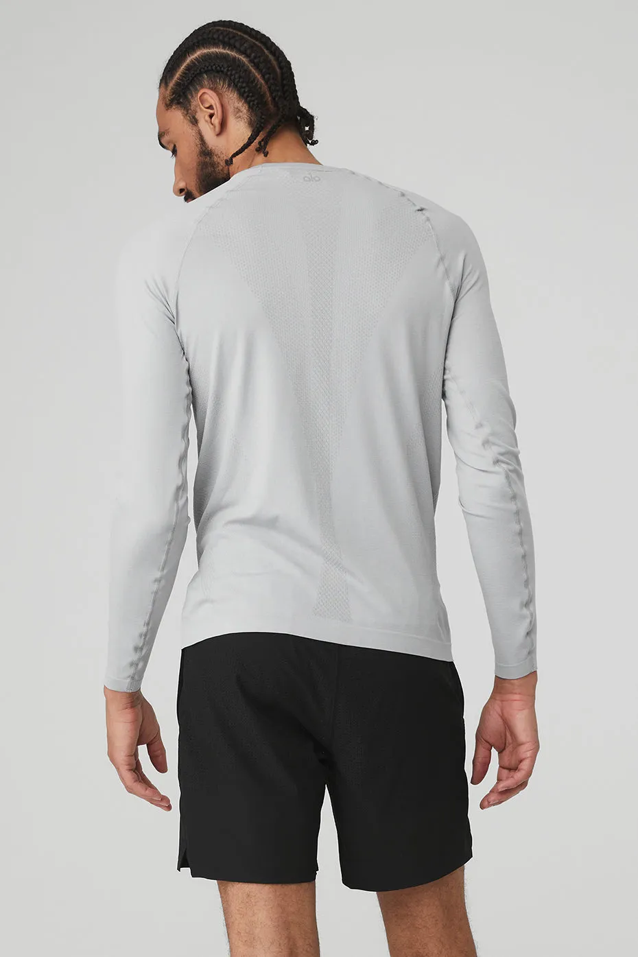 Amplify Seamless Long Sleeve - Athletic Heather Grey