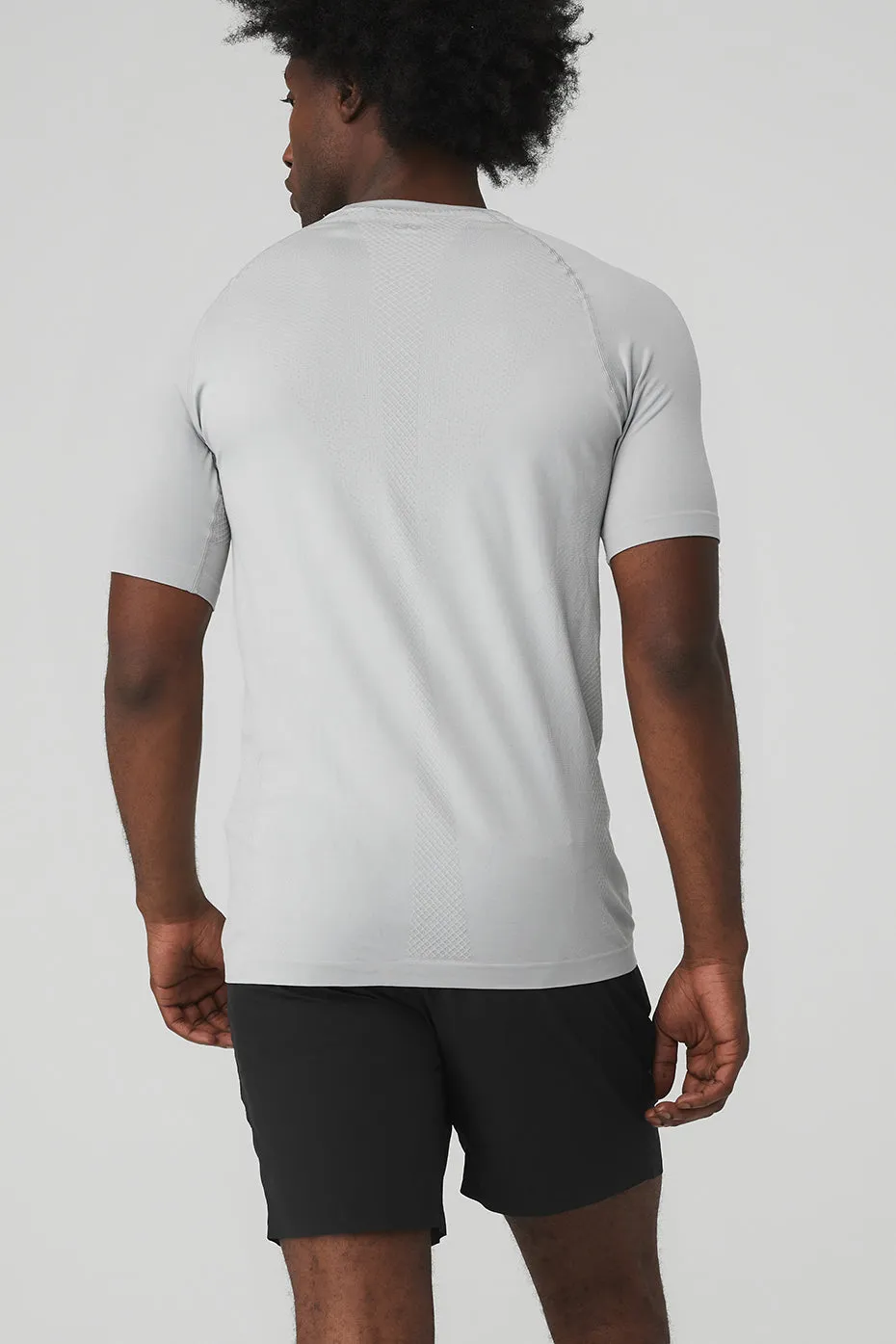 Amplify Seamless Short Sleeve Tee - Athletic Heather Grey