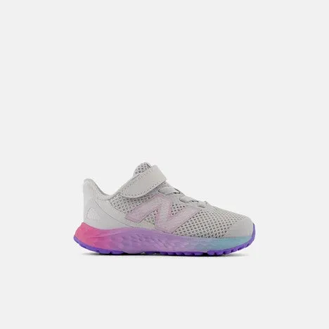 Arishi v4 Little Kid's Athletic Trainer - Grey Matter with Mid Century Pink and Lilac Glo