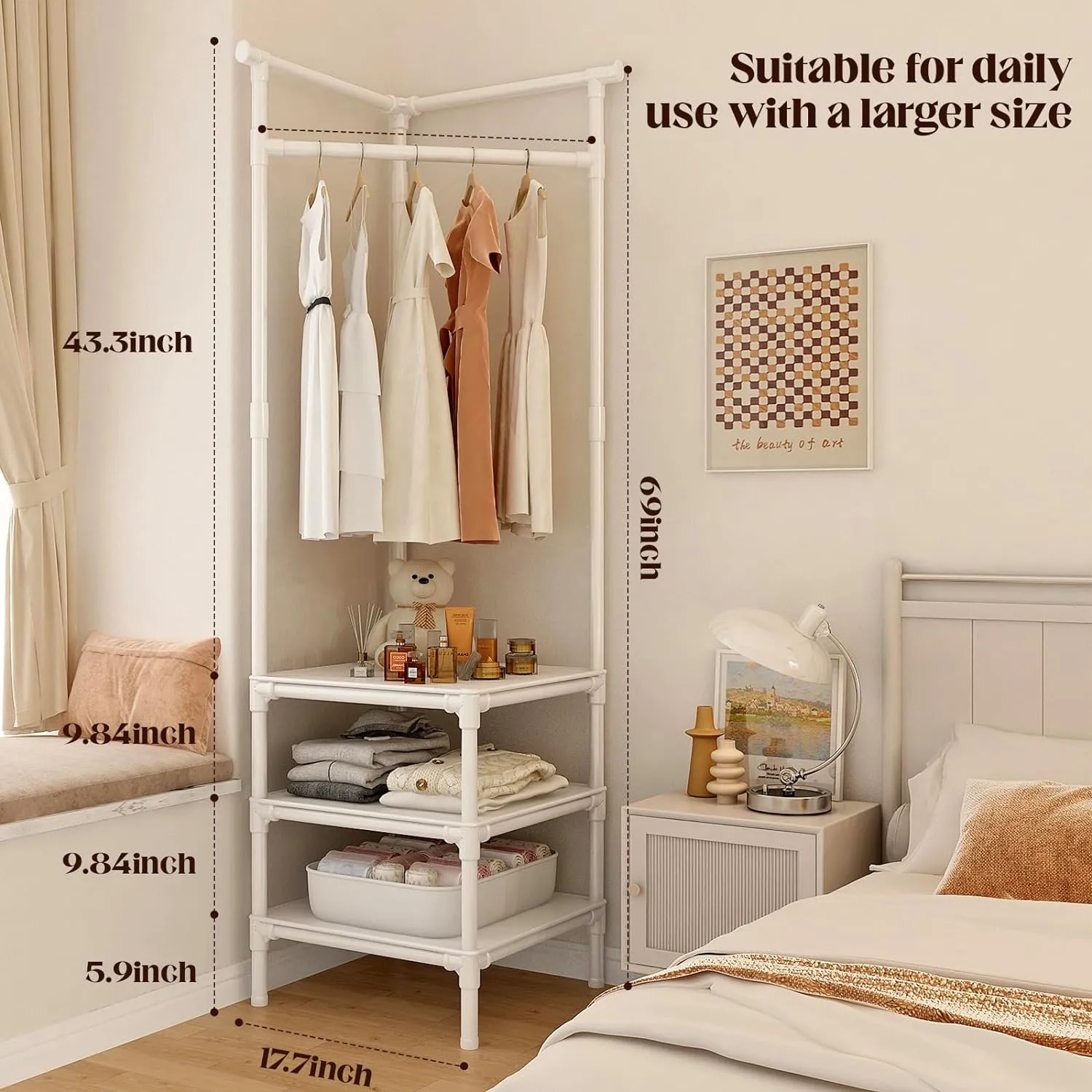 Attachable Wall Corner Rack