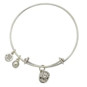 Baseball Glove Charm Bangle Bracelet