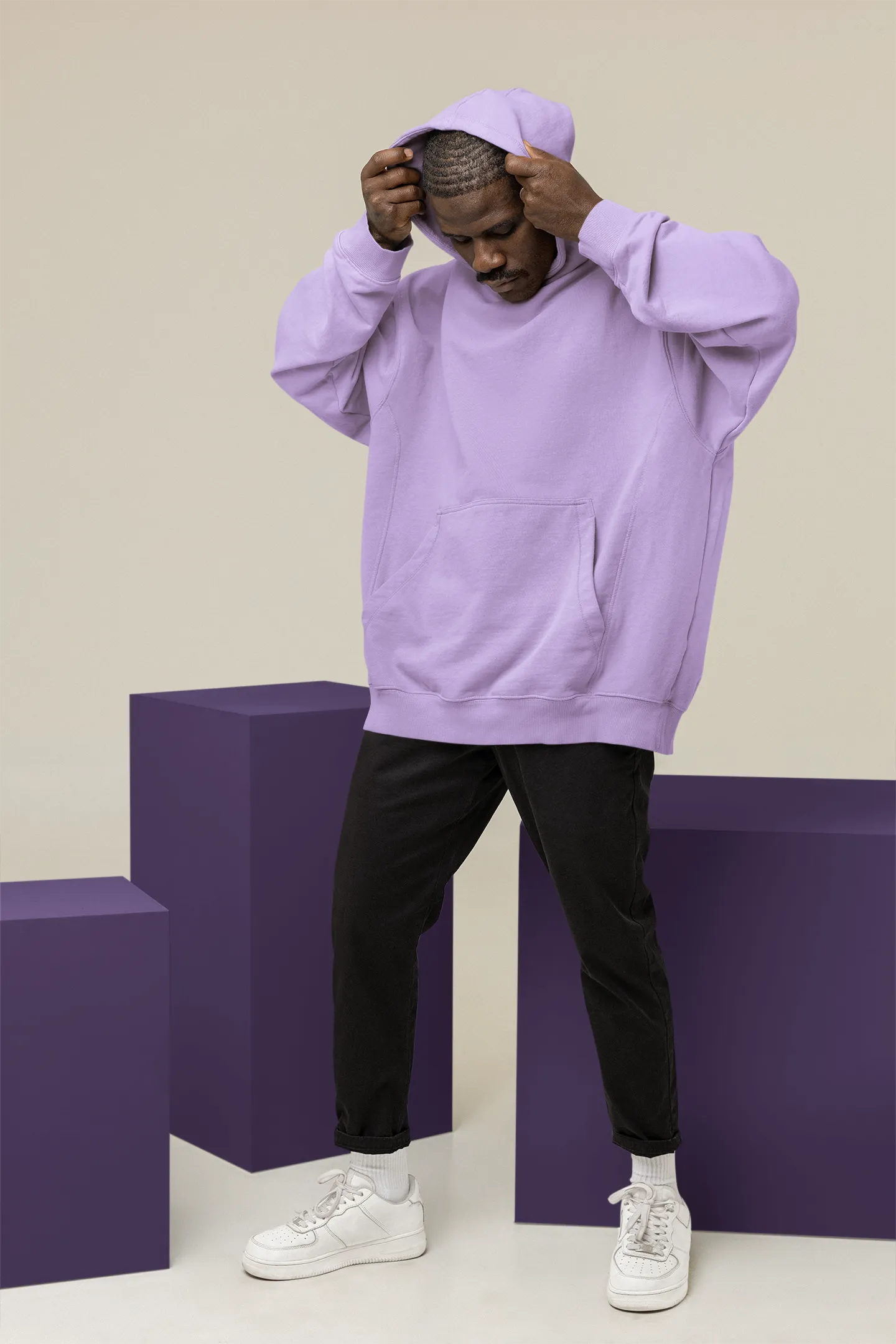 Basic Lavender Winter Hoodies