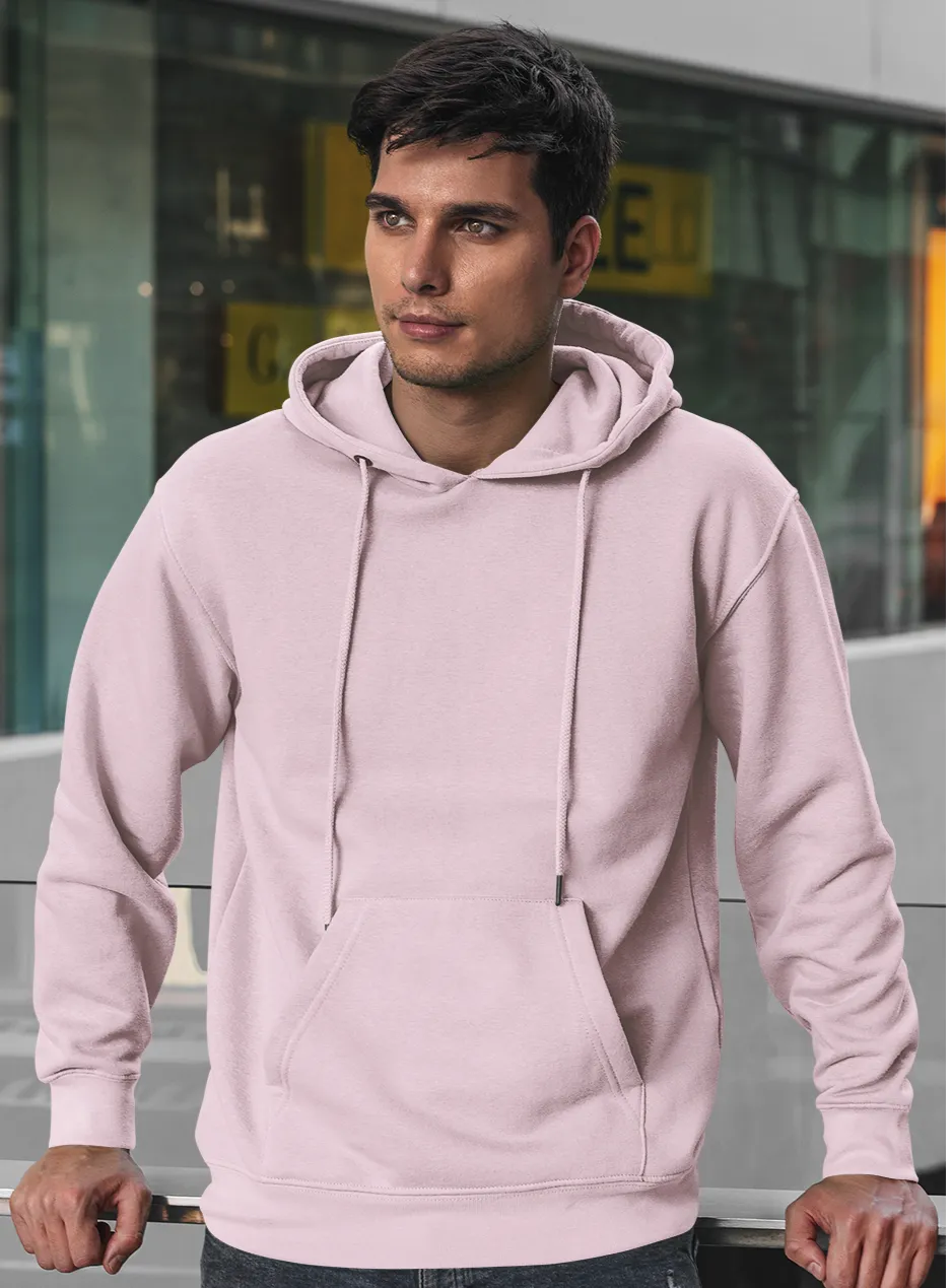 Basic Light Baby Pink Winter Hoodies