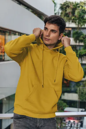 Basic Mustard Yellow Winter Hoodies