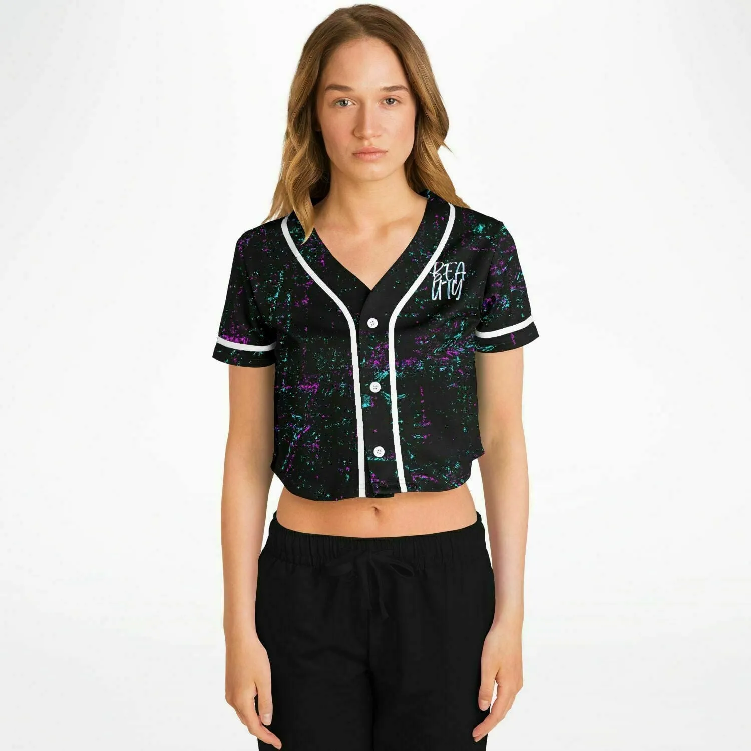 Beauty Premium Fashion Women's Cropped Baseball Jersey