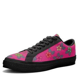 Berry Flowers Aapisi Low Top Canvas Shoes Black Sole