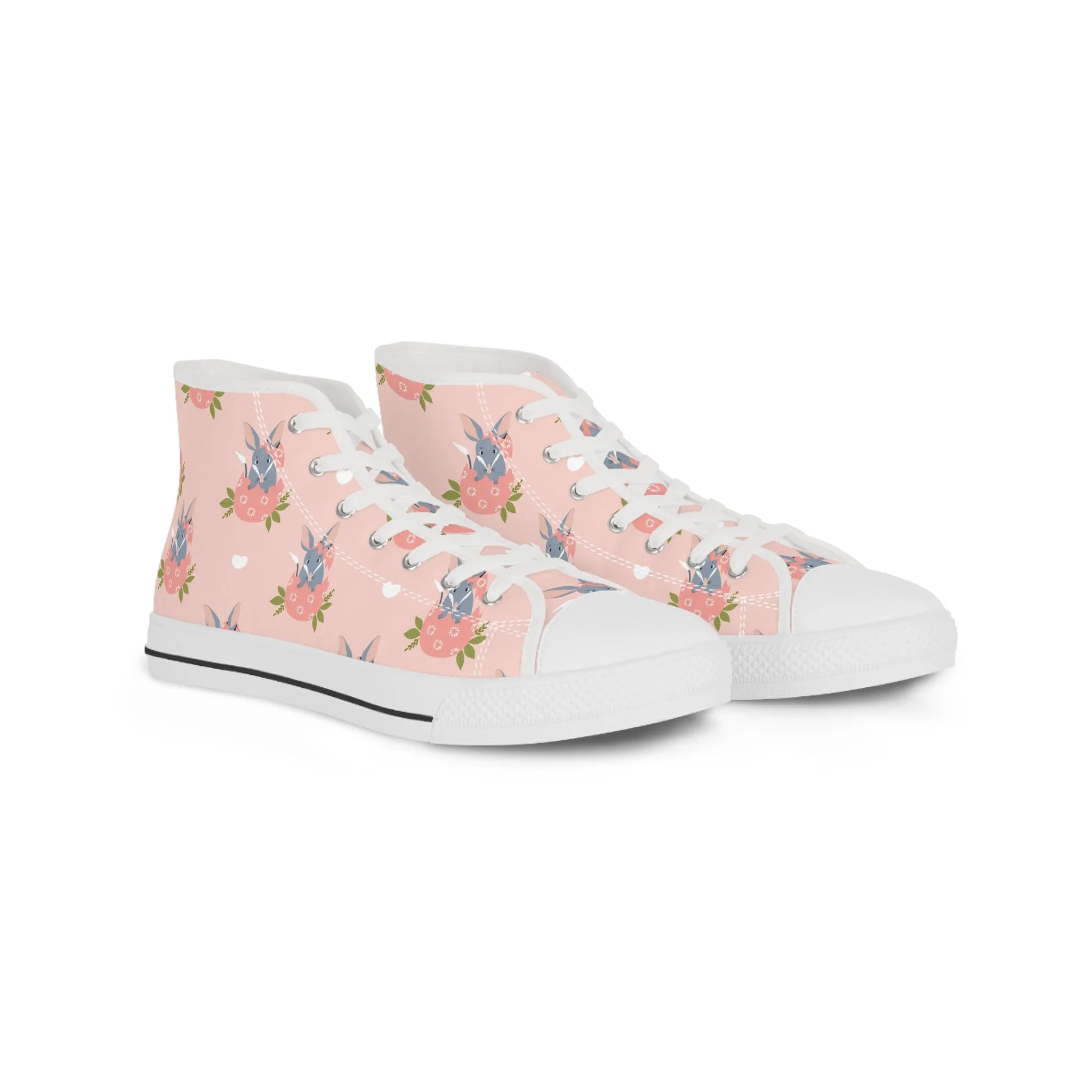 Bilby Pink Background Men's High Top Sneakers