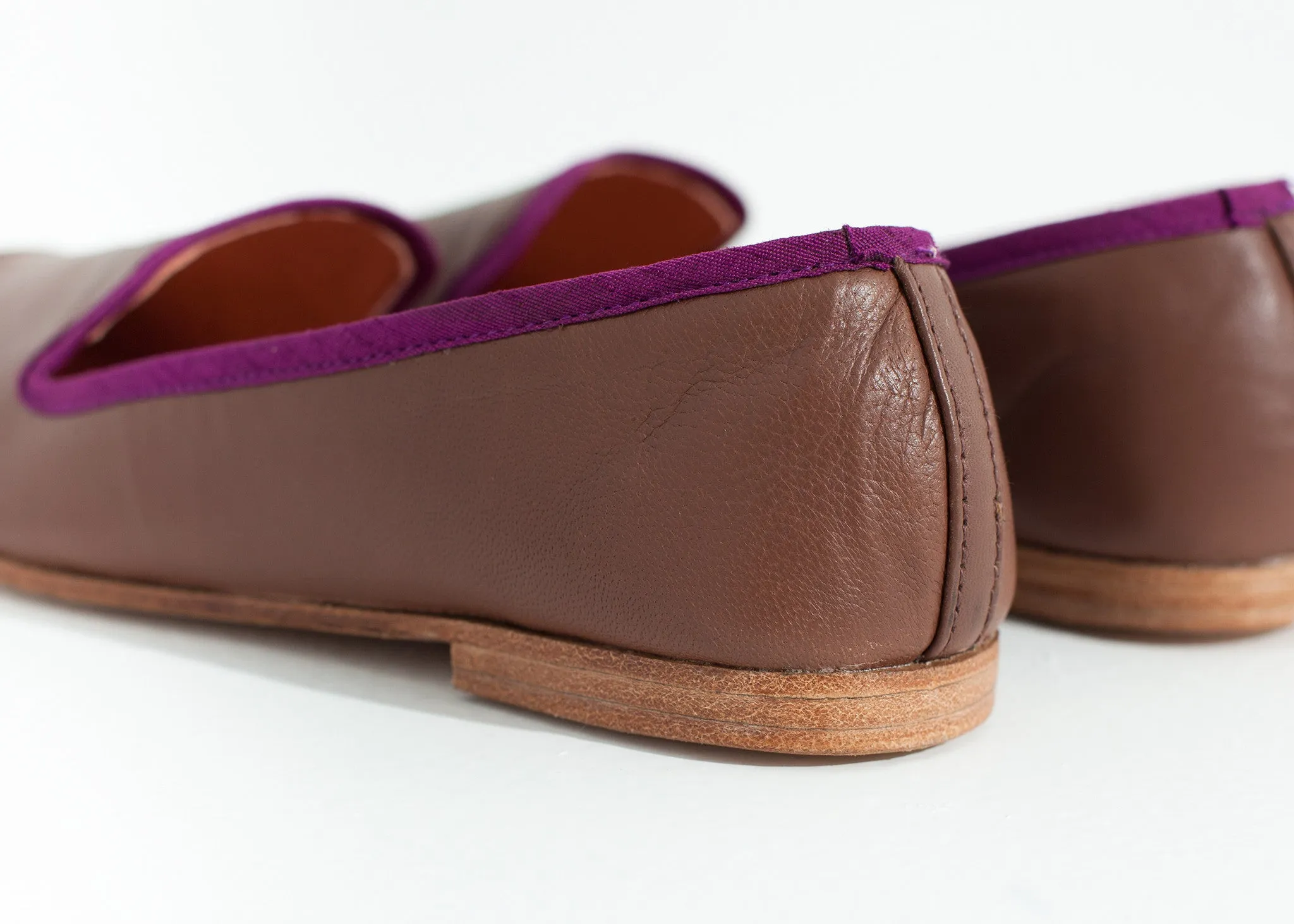 Bizi Cap Toe Loafer in Rose/Aubergine