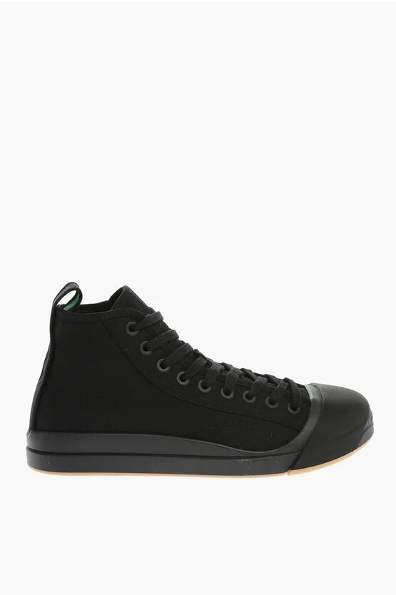 Bottega Veneta Canvas High-Top Sneakers