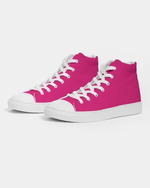 Bright Cool Pink Men's High-top Canvas Sneakers | Men's | Bright Pure Cool Pink | C0M100Y25K0