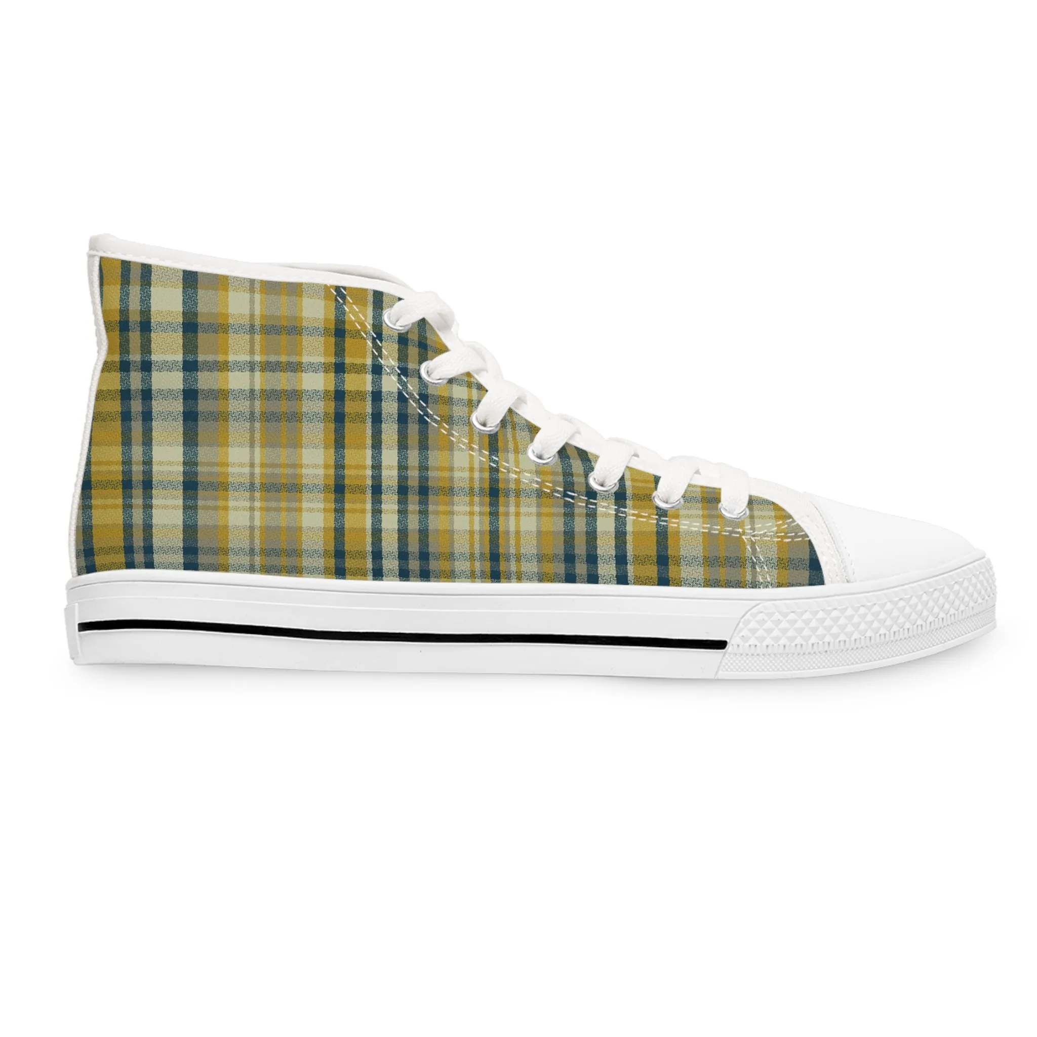 British Pattern Women's High Top Sneakers