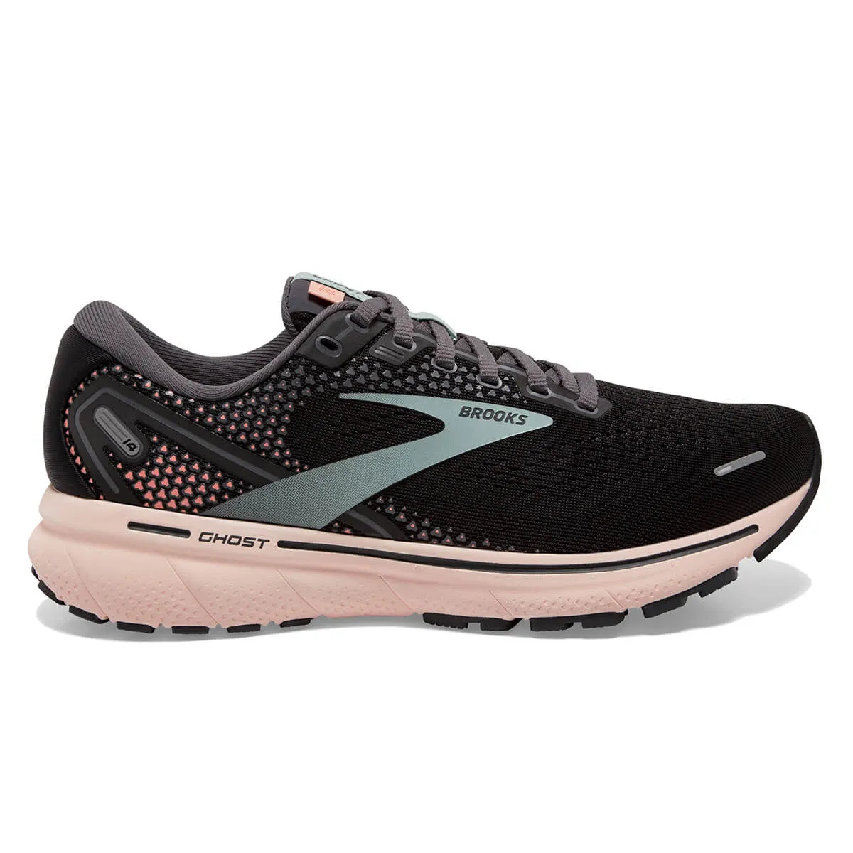 Brooks Ghost 14 Womens | Black/pearl/peach