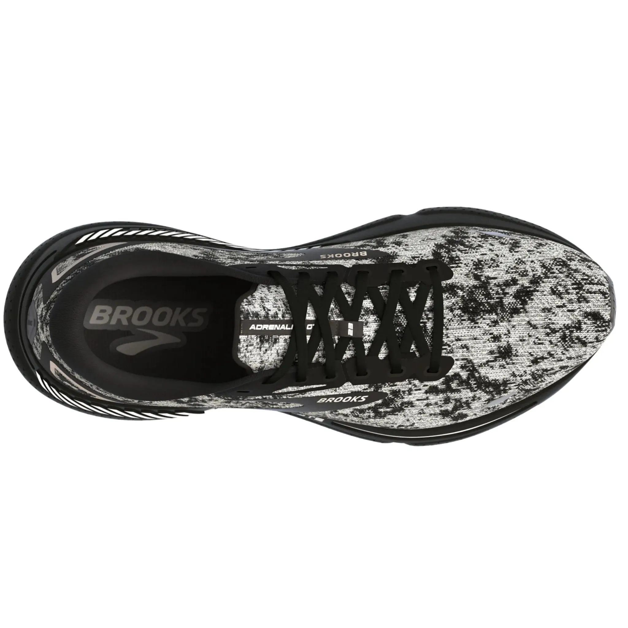 Brooks Men's 110391 135 Adrenaline GTS 23  White Grey Black Cushion Support Running Shoes