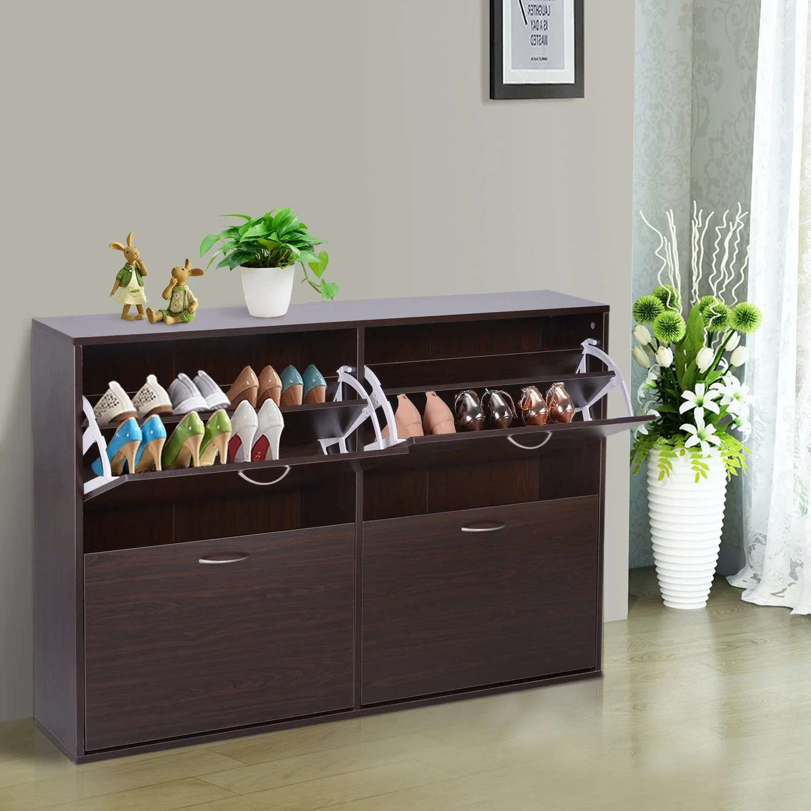 Brown Shoe Cabinet