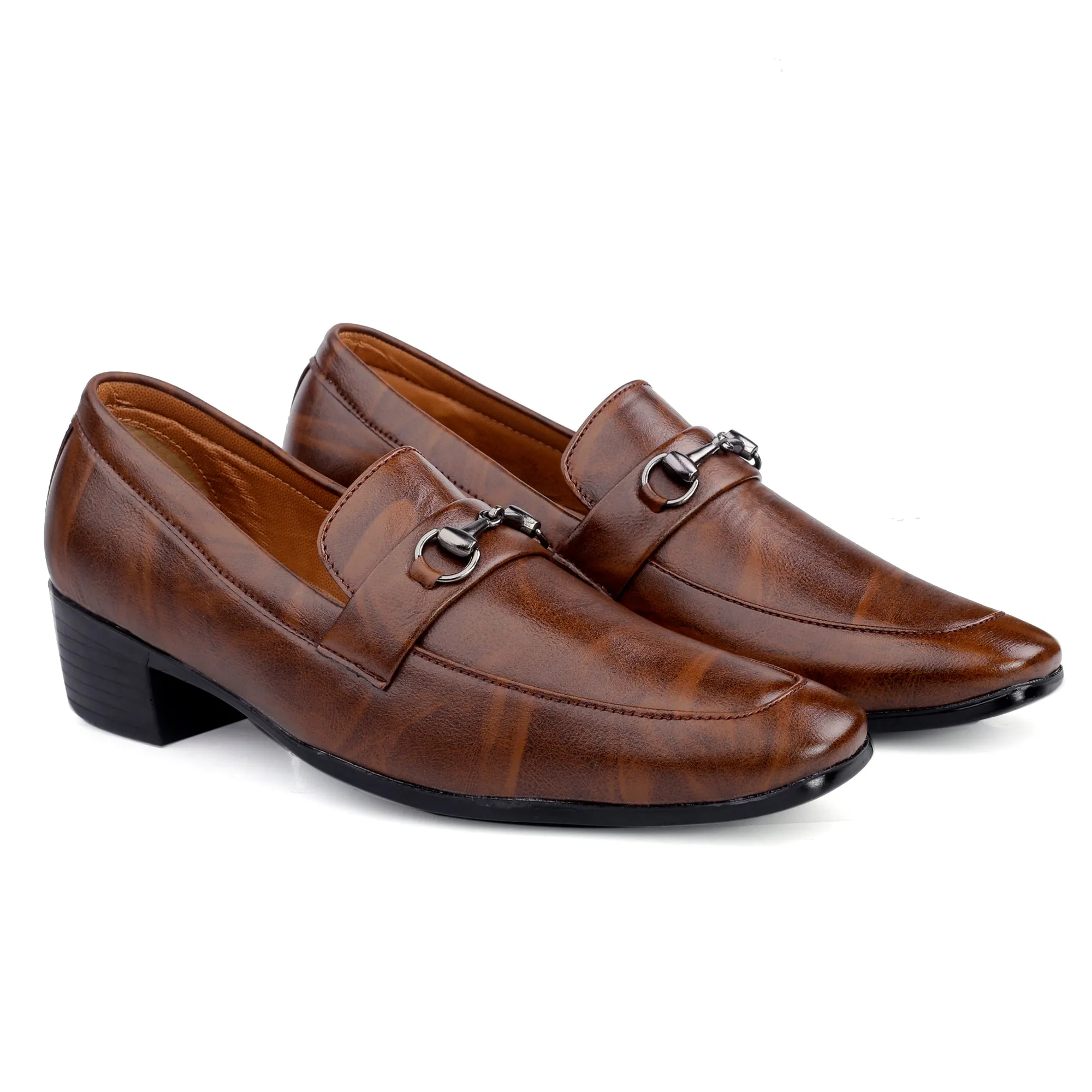 BXXY Men's Height Increasing  Casual, Loafer And Moccasins, Buckle Shoes