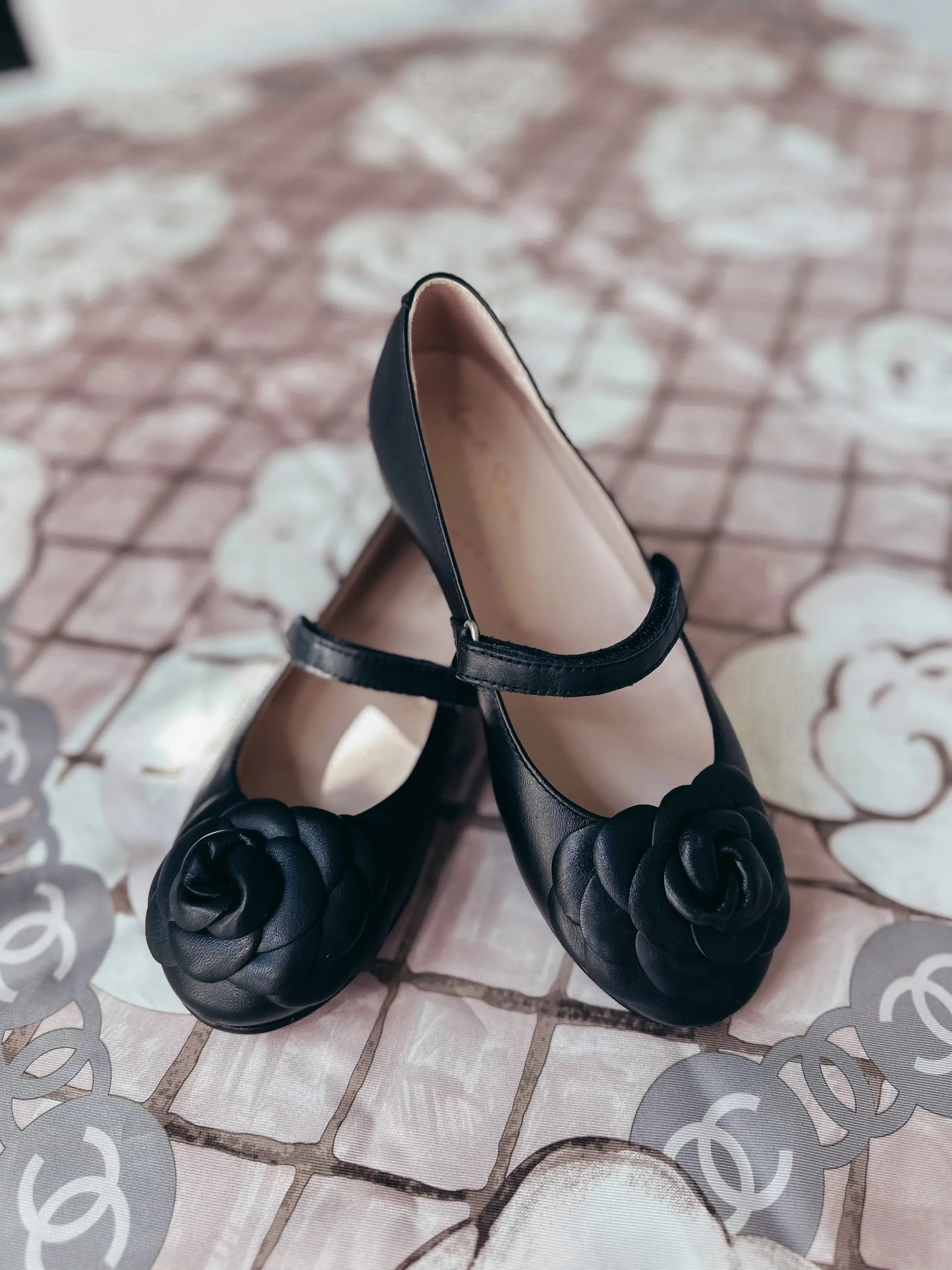 Camille- Black Leather Mary Jane Shoes