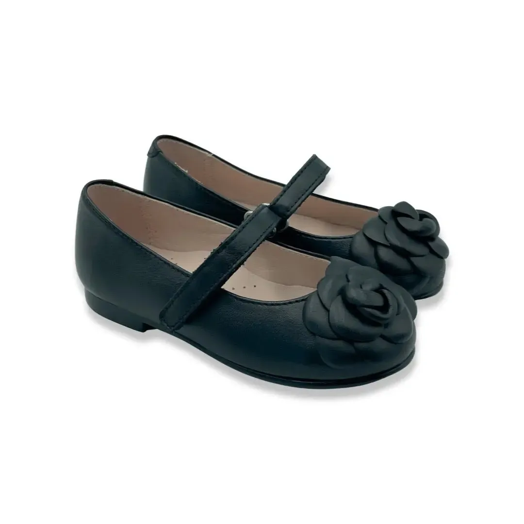 Camille- Black Leather Mary Jane Shoes