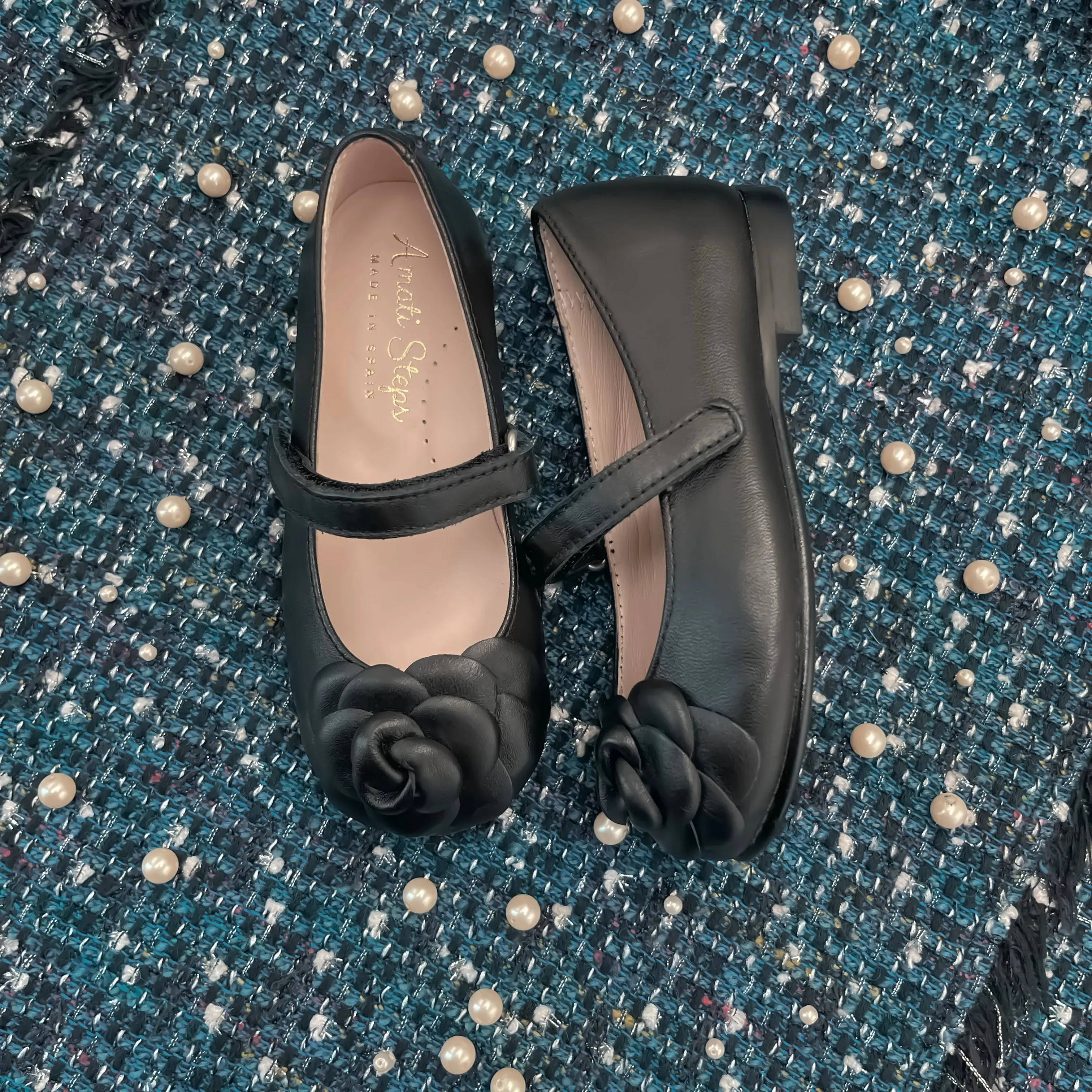 Camille- Black Leather Mary Jane Shoes