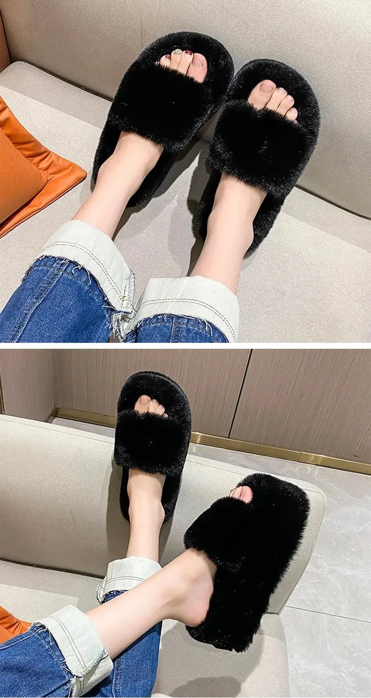 Chill With Me Fluffy Slippers