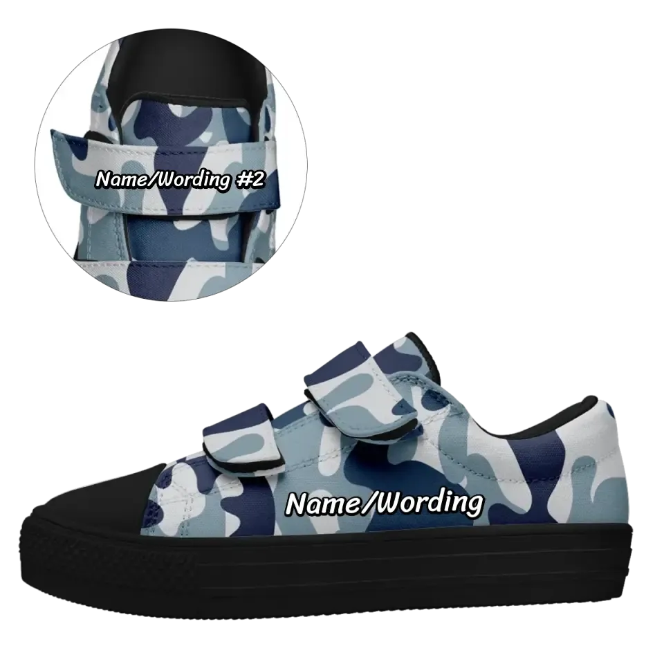 Corporate personalized gifts, company gift ideas for customers Personalized Back to School Sneakers , Velcro Low-Top Canvas Shoes for kids,Toddler Unisex shoes, KW2026-23020056