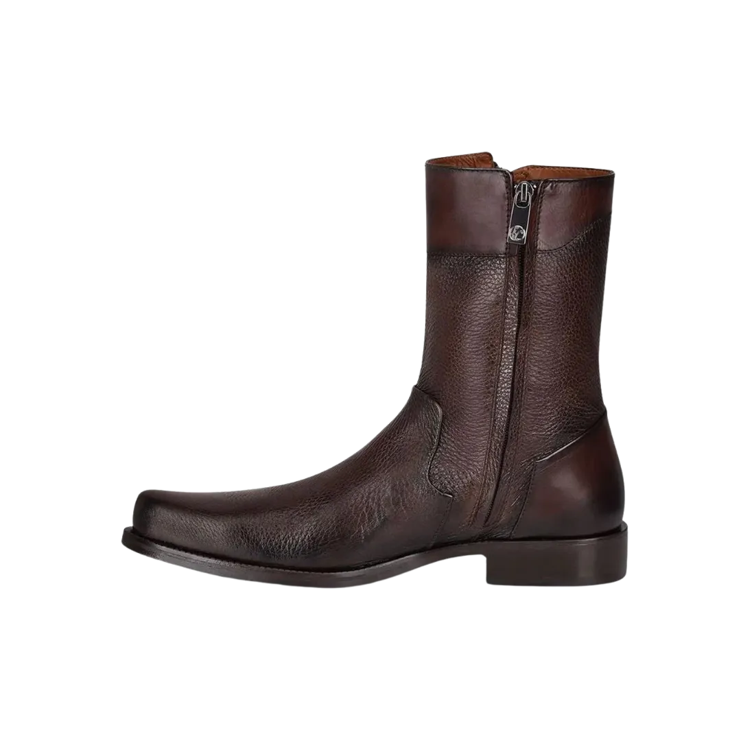 Cuadra Men's Brown Deer Zipper Round Toe Boot