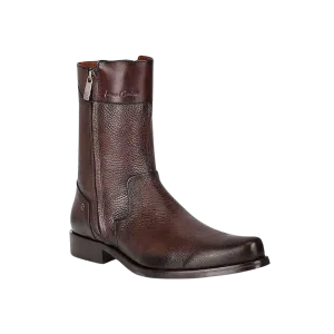 Cuadra Men's Brown Deer Zipper Round Toe Boot