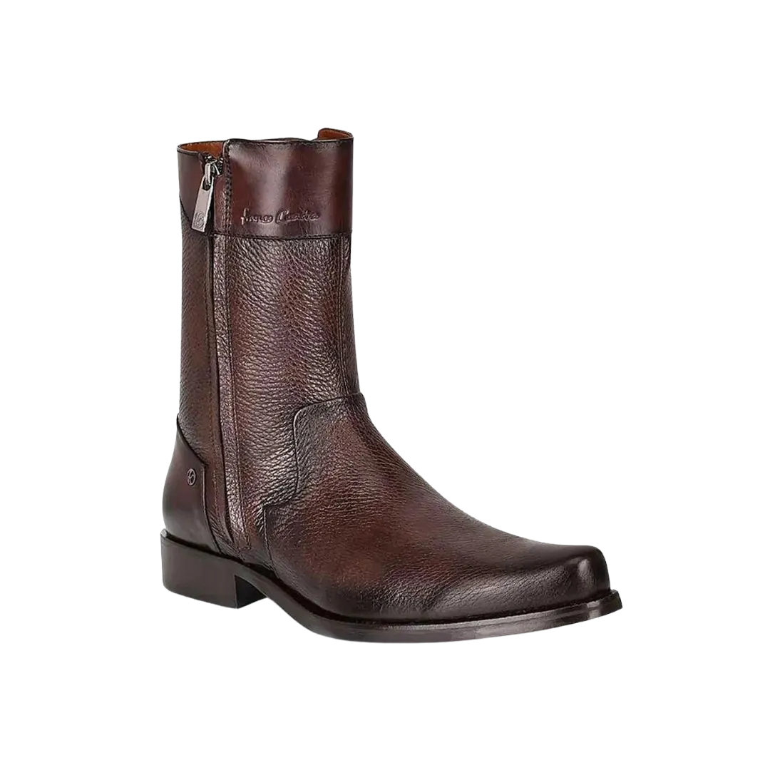 Cuadra Men's Brown Deer Zipper Round Toe Boot