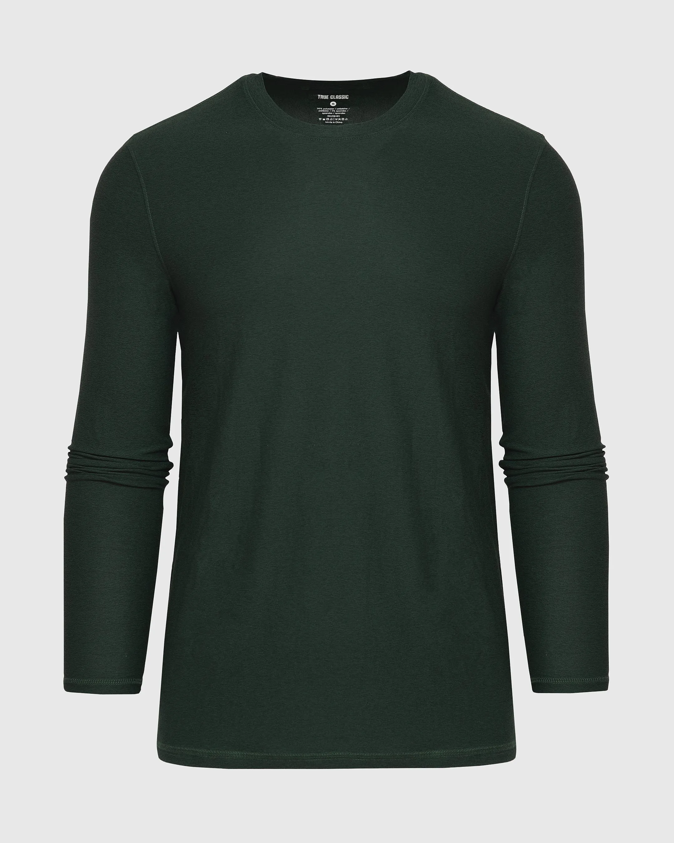 Dark Heather Forest Active Long Sleeve Crew T-Shirt