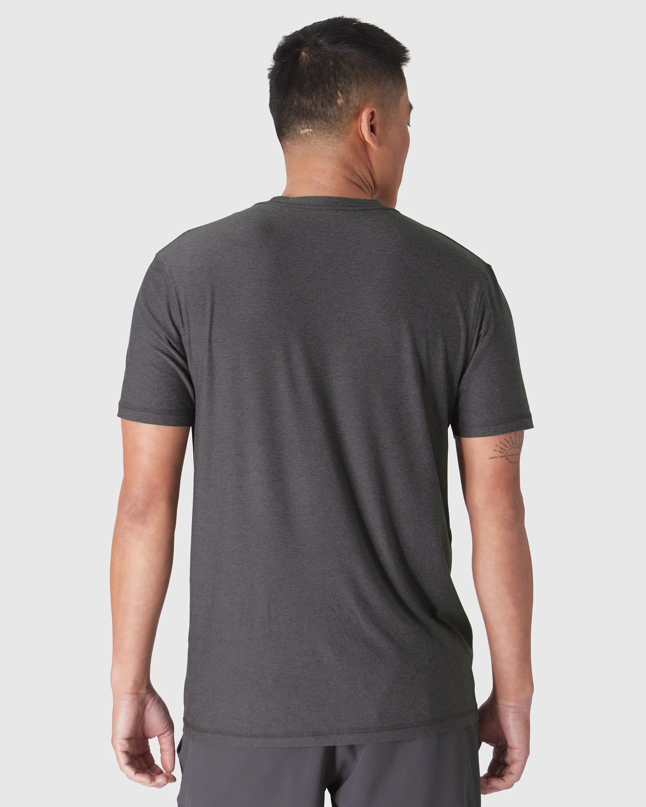 Dark Heather Tempest Active Crew Neck Tee