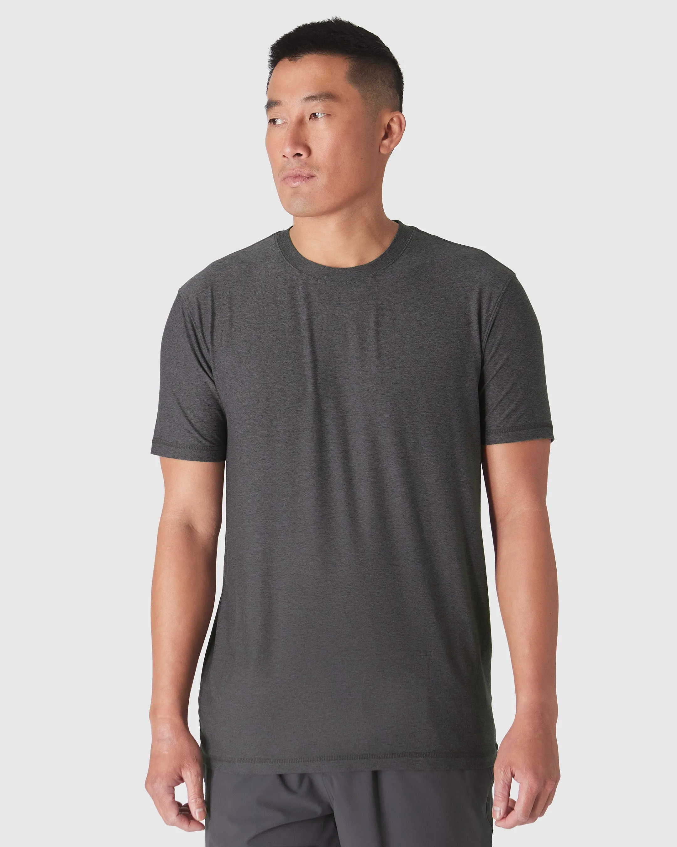 Dark Heather Tempest Active Crew Neck Tee