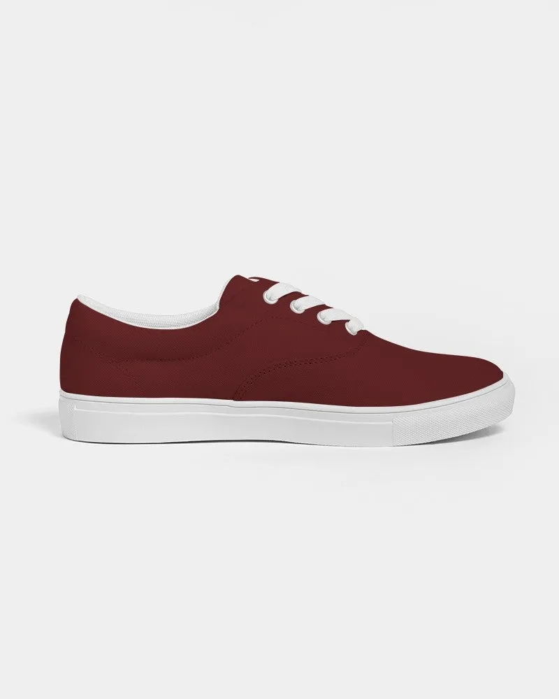 Dark Red Men's Canvas Sneakers | Men's | Dark Pure Red | C0M100Y100K80