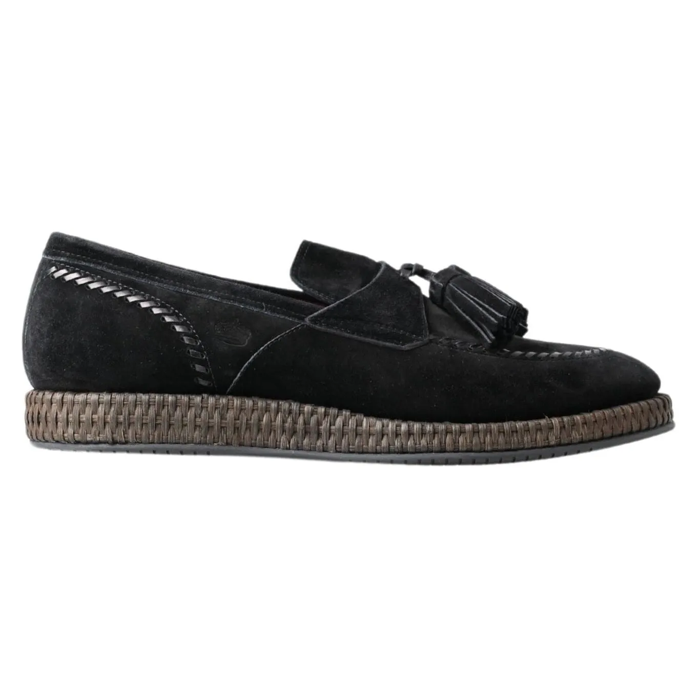 Dolce & Gabbana Elegant Black Suede Espadrilles Sneakers