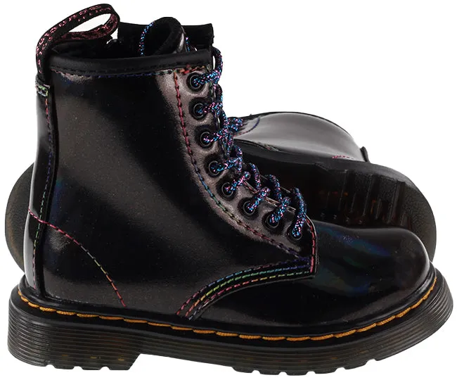 Dr Martens Shoes Infants 1460 Black Lightshow