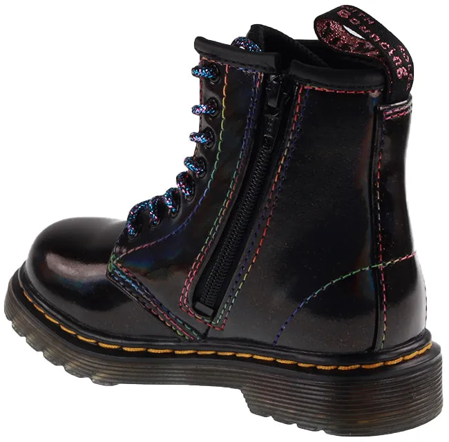 Dr Martens Shoes Infants 1460 Black Lightshow