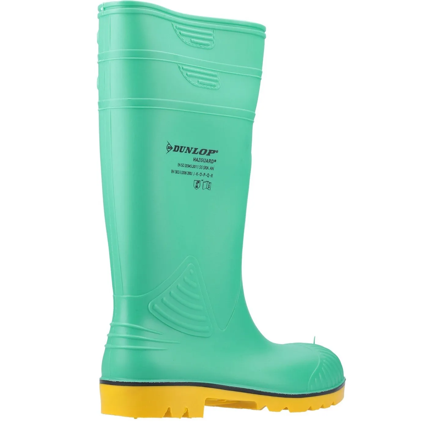 Dunlop Acifort HazGuard Safety Wellington S5 Green/Black/Yellow